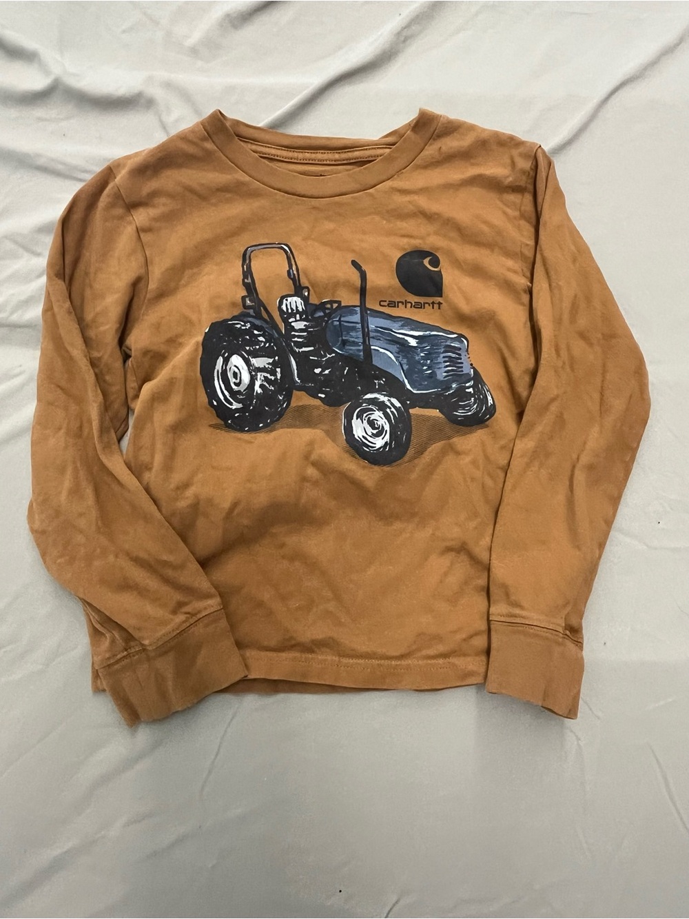 Carhartt Kids' Brown Tractor Graphic Long-Sleeve Tshirt Boys Size 5